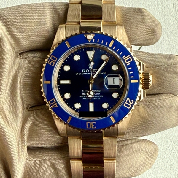 Rolex Yellow Gold Submariner "Bluesy" 41mm Blue Dial Blue Bezel