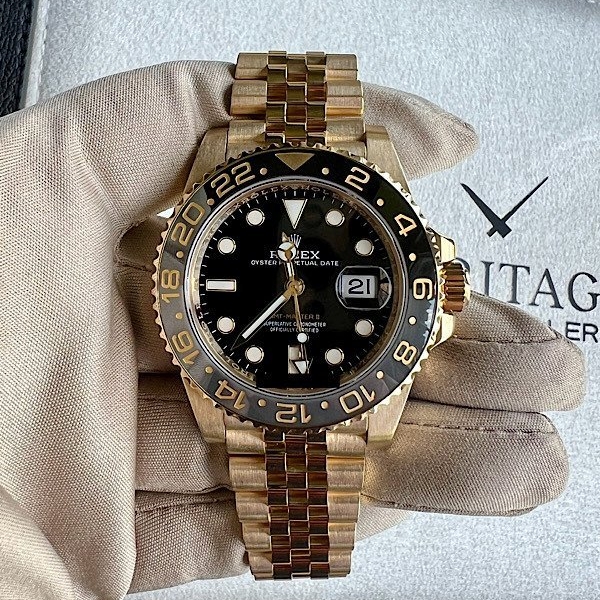 Rolex GMT Master II Yellow Gold on Jubilee Bracelet
