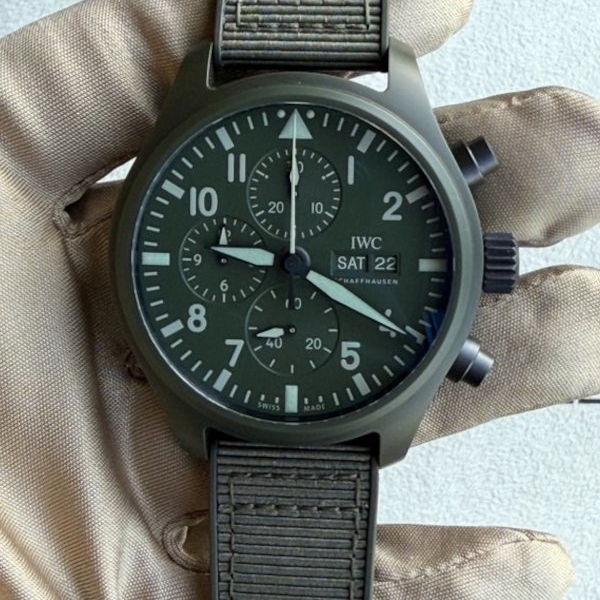 IWC Pilot Top Gun Ceramic Woodland Green