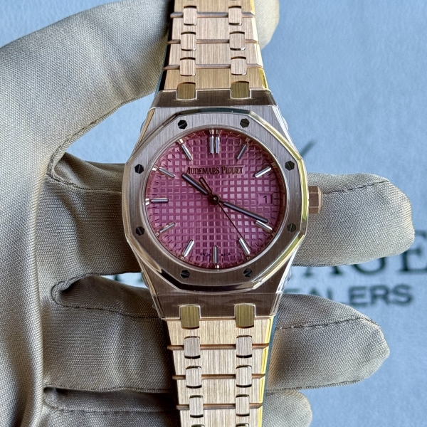 Audemars Piguet Rose Gold Royal Oak Pink Dial