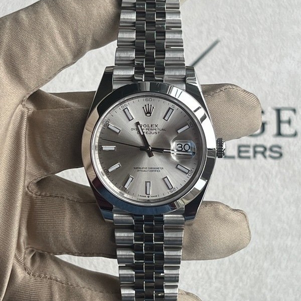 Rolex Datejust 41 Silver Index Dial Jubilee Bracelet