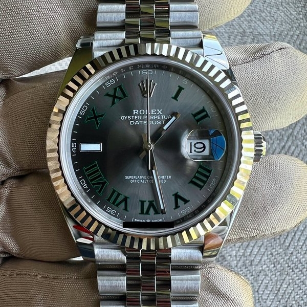 Rolex Datejust 41 Wimbledon Dial Jubilee Bracelet Fluted Bezel