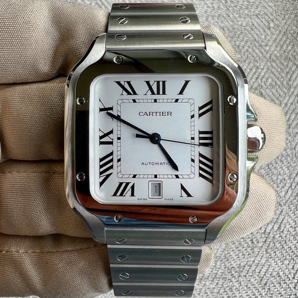 Cartier Santos Large Model White Dial